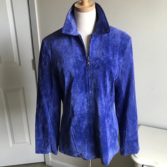 Bernardo for Nordstrom Purple Suede Jacket Size M - Picture 11 of 11